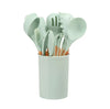 12-piece Non-stick Cooking Wooden Handle Silicone Kitchenware Set
